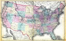 Rail map United States, Norfolk County 1876